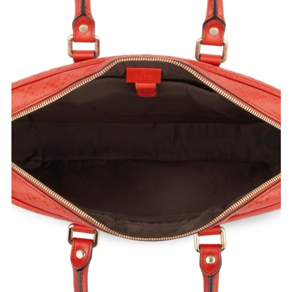 Gucci Red Leather Briefcase - Picture 2 of 5